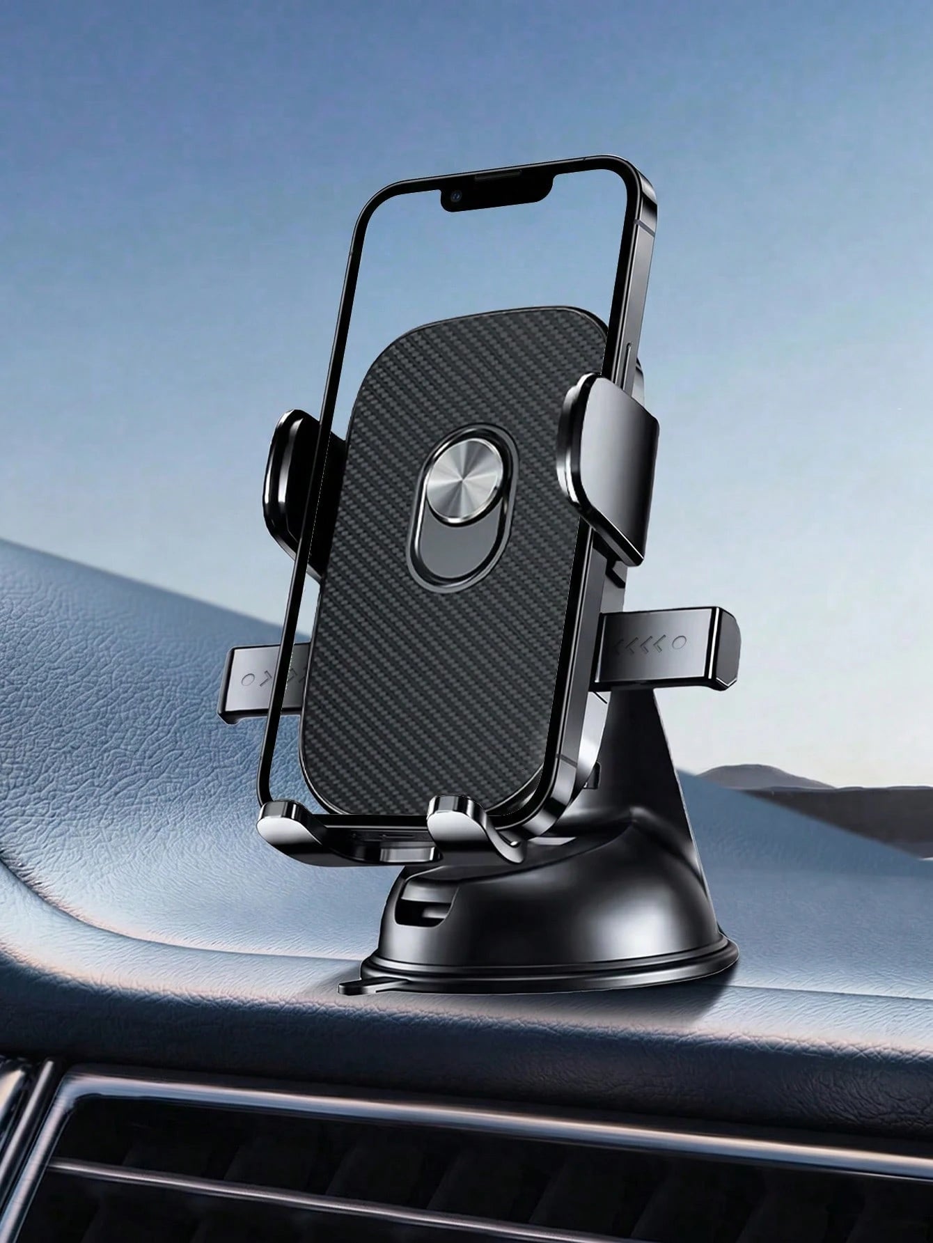 Car Dashboard Phone Holder, New Compact Convenient Gravity Adsorption Stable Phone Mount (2 Panel Designs Randomly Sent)