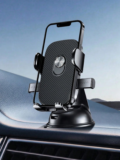 Car Dashboard Phone Holder, New Compact Convenient Gravity Adsorption Stable Phone Mount (2 Panel Designs Randomly Sent)