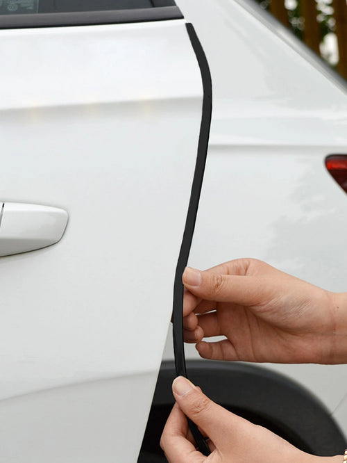 Car Door Anti-Collision Decorative Rubber Strips, Door Protective Strips, Self-Adhesive Car Door Sound Insulation Strips, Universal Type, Women's Car Accessories, Durable Synthetic Rubber, Black, Suit