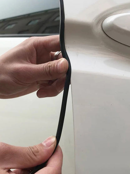 Car Door Anti-Collision Decorative Rubber Strips, Door Protective Strips, Self-Adhesive Car Door Sound Insulation Strips, Universal Type, Women's Car Accessories, Durable Synthetic Rubber, Black, Suit