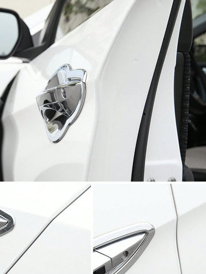 Car Door Anti-Collision Decorative Rubber Strips, Door Protective Strips, Self-Adhesive Car Door Sound Insulation Strips, Universal Type, Women's Car Accessories, Durable Synthetic Rubber, Black, Suit