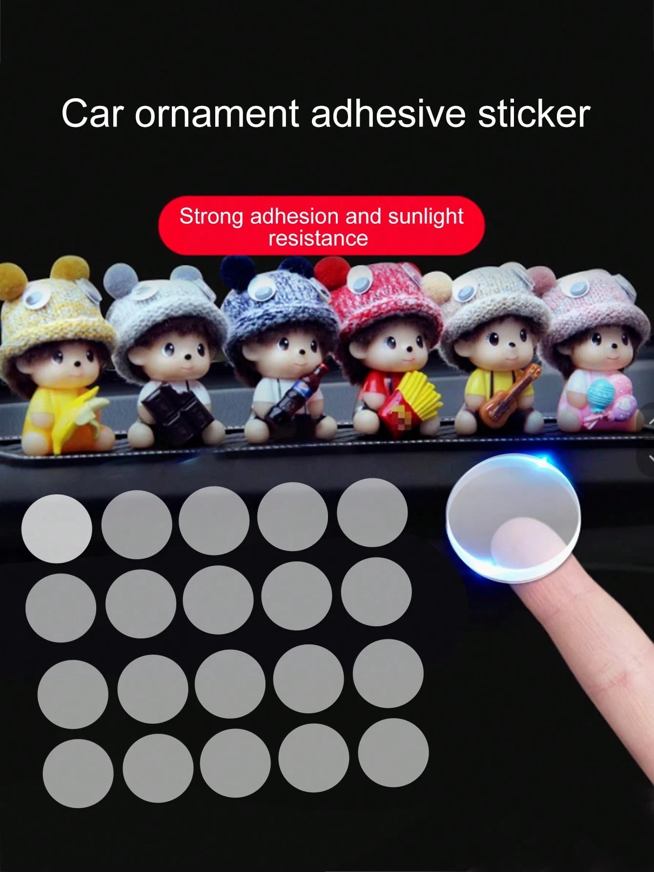 Car Double Sided Adhesive Dots,Mounting Putty,Clear Traceless Car Double-Sided Sticker, Double Sided Sticky Dots Removable Sticky Dot Clear Sticky Tack For Wall Pictures Hanging No Trace Strong Adhesi