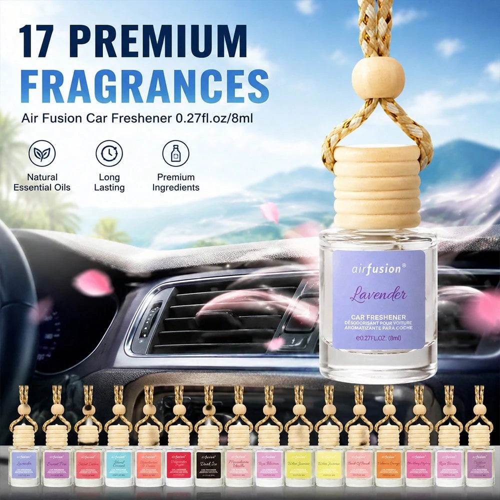 Car Hanging Ornament Diffuser Oil, Home Air Freshener, 17 Fruity,Floral,Citrus,Gourmand Scents: Cherry Blossom, Vanilla, Coffee, Citrus, New Car, Bedroom/Bathroom/Living Room/Toilet/Hotel/Closet, Arom