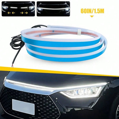 Car Hood Led Strip,5FT Led Strip Lights For Car Hood,Car LED Lights Flexible LED Hood Light Strip Engine Hood Guide Decorative Light Bar, Waterproof Hood Beam Light Strip