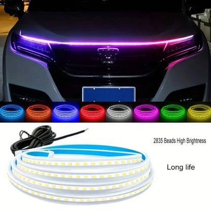 Car Hood Led Strip,5FT Led Strip Lights For Car Hood,Car LED Lights Flexible LED Hood Light Strip Engine Hood Guide Decorative Light Bar, Waterproof Hood Beam Light Strip