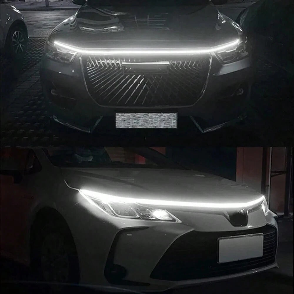 Car Hood Led Strip,5FT Led Strip Lights For Car Hood,Car LED Lights Flexible LED Hood Light Strip Engine Hood Guide Decorative Light Bar, Waterproof Hood Beam Light Strip