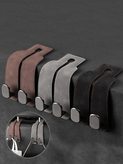 Car Hook, Car Seat Back Double Hook, Multifunctional Car Rear Seat Mobile Phone Holder