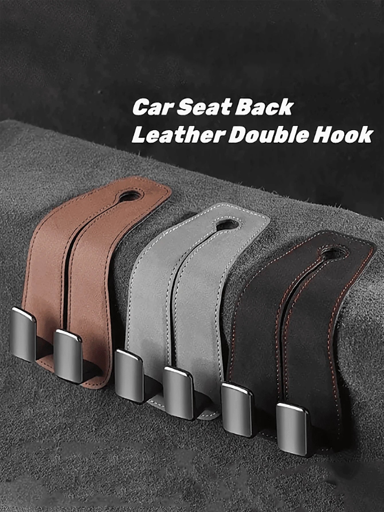 Car Hook, Car Seat Back Double Hook, Multifunctional Car Rear Seat Mobile Phone Holder