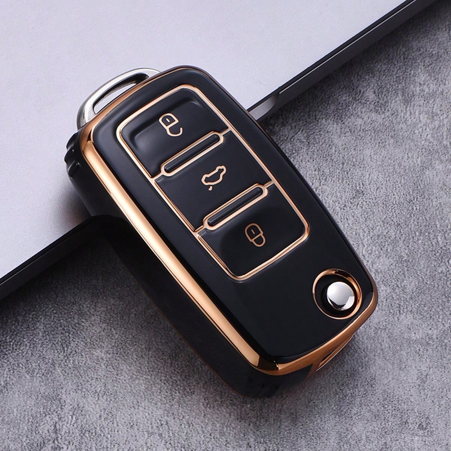 Car Key Fob Cover Protector, Suitable For Magotan, Golf 4/3/5/6, MK6, Passat B5/B6/B8/B7, Touran, Bora, Tiguan, Jetta, Lamando, Octavia, Anti-Drop Anti-Dust Key Holder