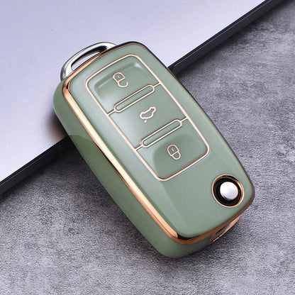 Car Key Fob Cover Protector, Suitable For Magotan, Golf 4/3/5/6, MK6, Passat B5/B6/B8/B7, Touran, Bora, Tiguan, Jetta, Lamando, Octavia, Anti-Drop Anti-Dust Key Holder