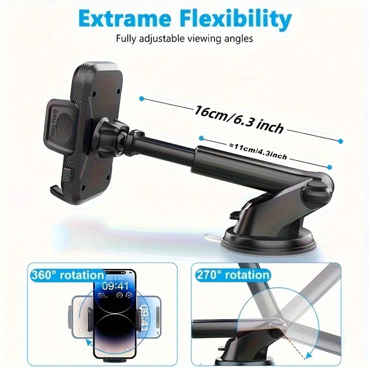 Car Phone Holder With Suction Cups, For New Accessories, Offering A Unique Driving Experience.