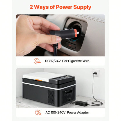 Car Refrigerator, DC 12/24V AC100-240V Compressor Electric Cooler,-4°F To 68°F Car Fridge With APP Control, 23 QT Cars Freezer For RVs, Campsites, Boats, Camping, Fishing, 45W Portable Freezer