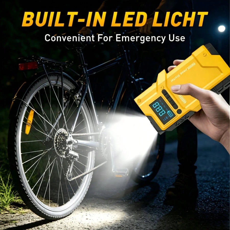 Car Repair Tools/Heavy Duty Car Battery Starter, 150PSI Tire Air Compressor, 12V Car Emergency Jump Starter, 8000A Emergency Start Battery Pack And Power Supply