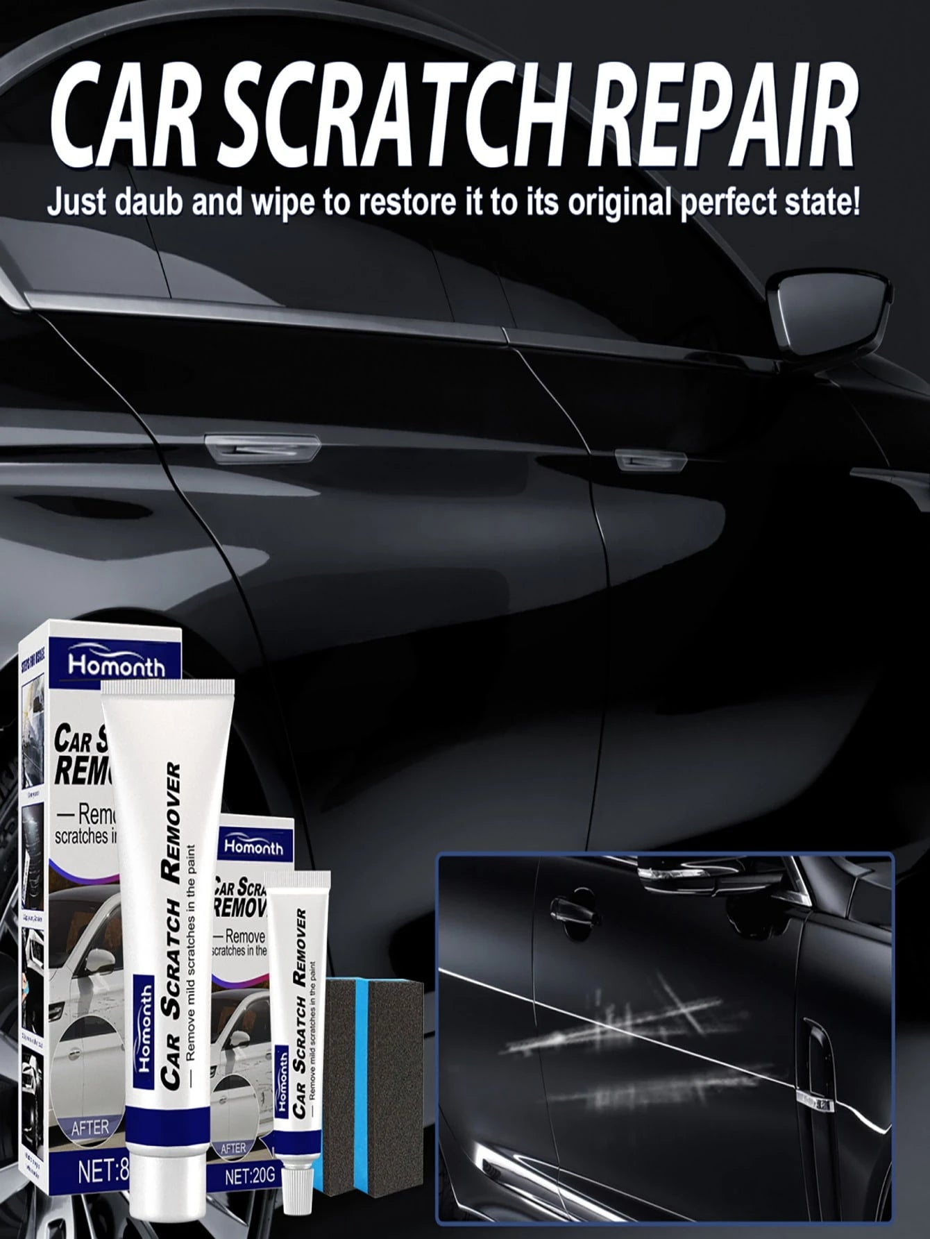 Car Scratch Repair Cream, Scratch Remover, Automotive Abrasive Polishing Paint Care Products