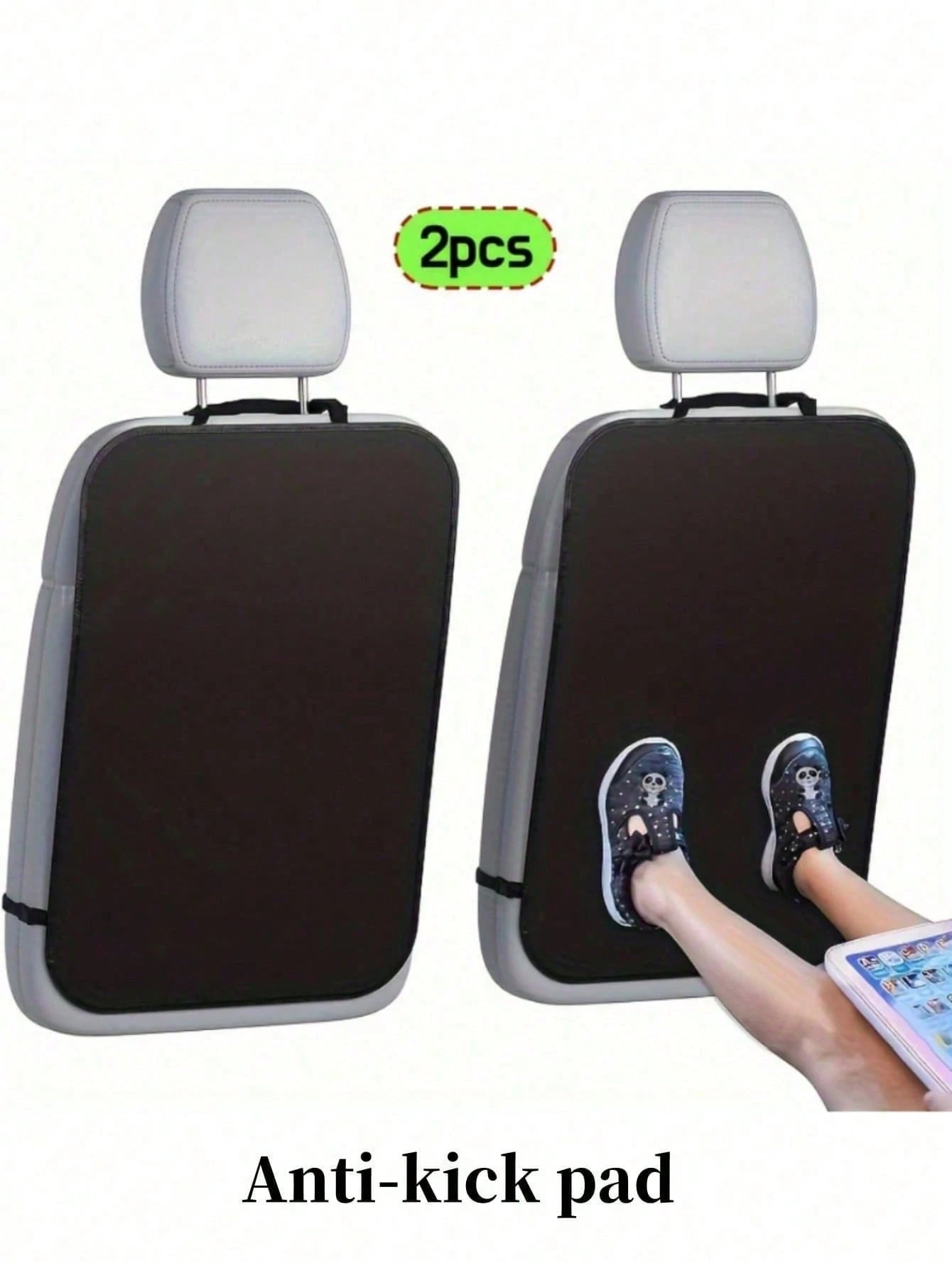 Car Seat Back Kick Mat- Car Interior Kick Mat, Anti-Wear, Anti-Stain, Anti-Dirt, Easy To Clean, Black, Car Seat Protection| Car Protection Products| Seat Covers, Rear Seat Covers