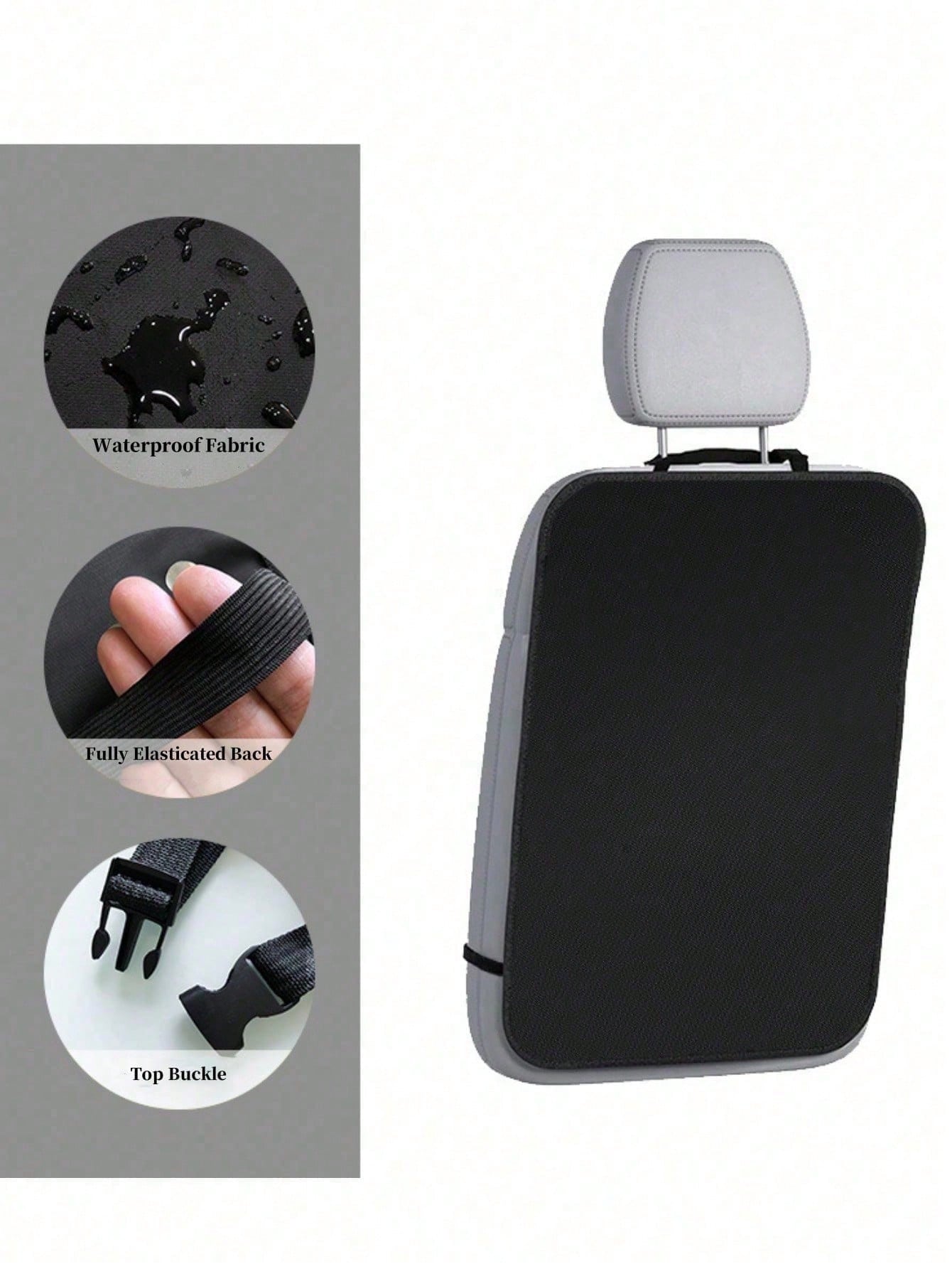 Car Seat Back Kick Mat- Car Interior Kick Mat, Anti-Wear, Anti-Stain, Anti-Dirt, Easy To Clean, Black, Car Seat Protection| Car Protection Products| Seat Covers, Rear Seat Covers