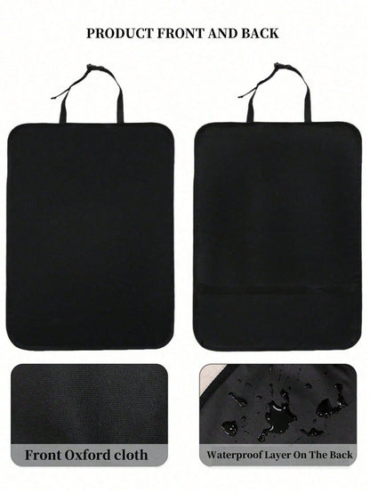 Car Seat Back Kick Mat- Car Interior Kick Mat, Anti-Wear, Anti-Stain, Anti-Dirt, Easy To Clean, Black, Car Seat Protection| Car Protection Products| Seat Covers, Rear Seat Covers