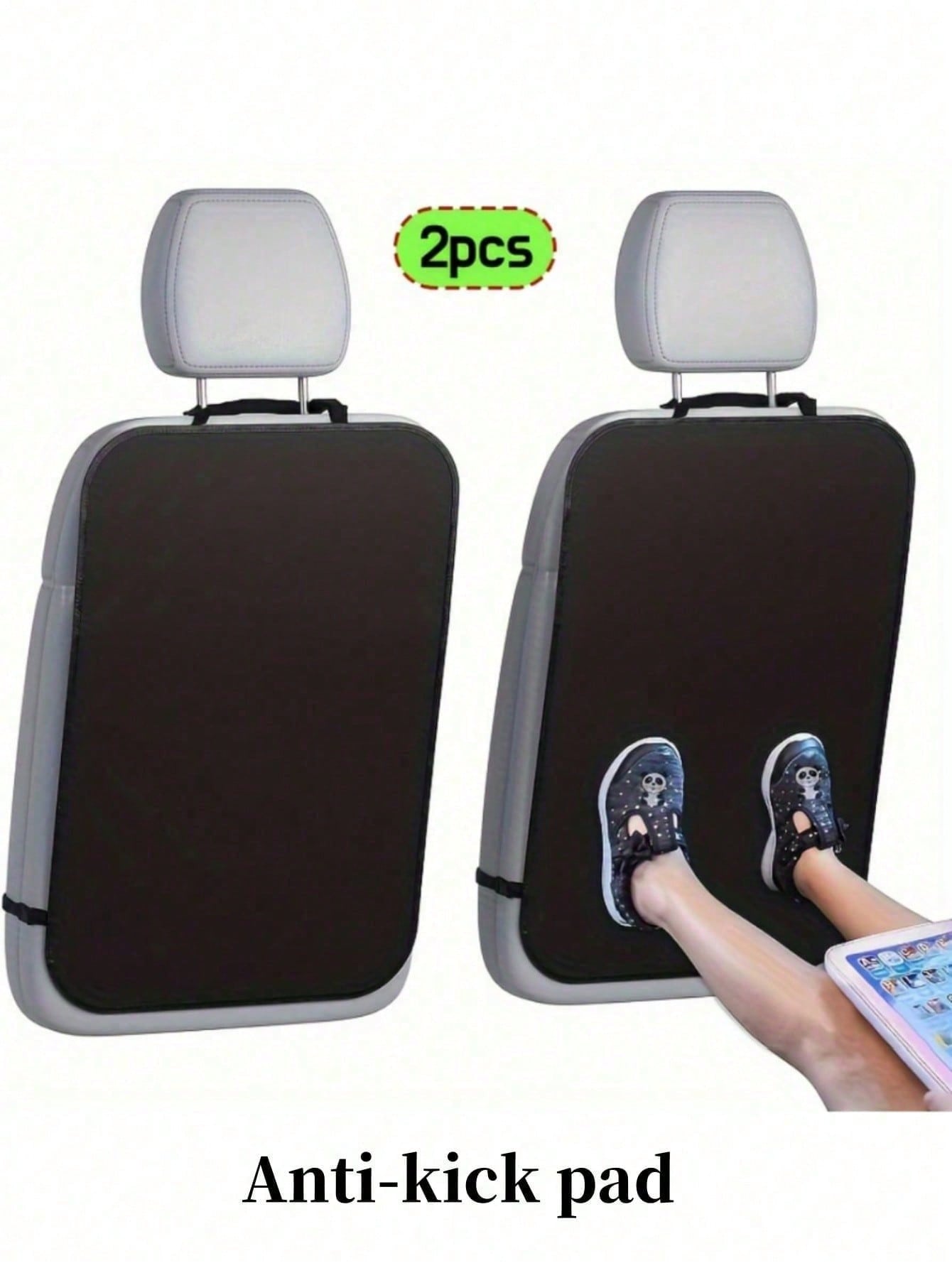 Car Seat Back Kick Mat- Car Interior Kick Mat, Anti-Wear, Anti-Stain, Anti-Dirt, Easy To Clean, Black, Car Seat Protection| Car Protection Products| Seat Covers, Rear Seat Covers