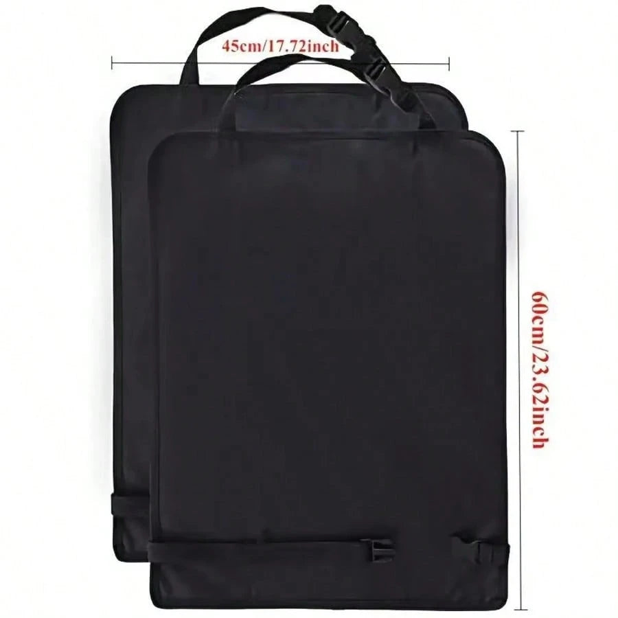 Car Seat Back Protector- Car Interior Kick Mat, Prevents Wear, Dirt, Stains, Easy To Clean, Black, Car Seat Protection| Car Accessories| Seat Covers, Rear Seat Covers