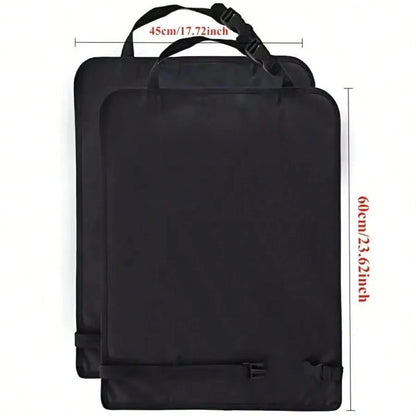 Car Seat Back Protector- Car Interior Kick Mat, Prevents Wear, Dirt, Stains, Easy To Clean, Black, Car Seat Protection| Car Accessories| Seat Covers, Rear Seat Covers