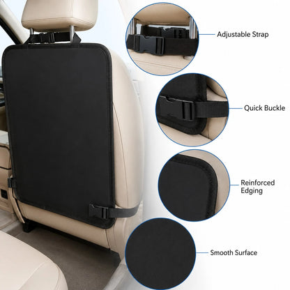 Car Seat Back Protector- Car Interior Kick Mat, Prevents Wear, Dirt, Stains, Easy To Clean, Black, Car Seat Protection| Car Accessories| Seat Covers, Rear Seat Covers