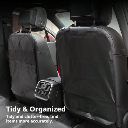 Car Seat Back Protector- Car Interior Kick Mat, Prevents Wear, Dirt, Stains, Easy To Clean, Black, Car Seat Protection| Car Accessories| Seat Covers, Rear Seat Covers