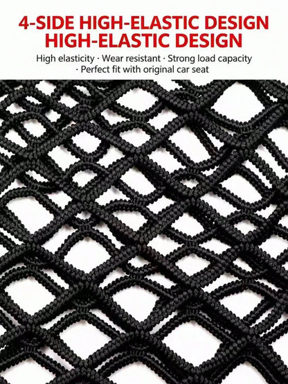 Car Seat Back Storage Organizer Net, 2-Layer 4-Side Protective Barrier Mesh, Child Safety Isolation Storage Bag For Car