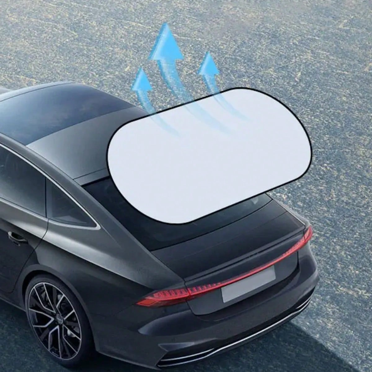 Car Sun Shade UV Protection Folding Auto Rear Window Sunshade Universal Car Window Visor With Suction Cups