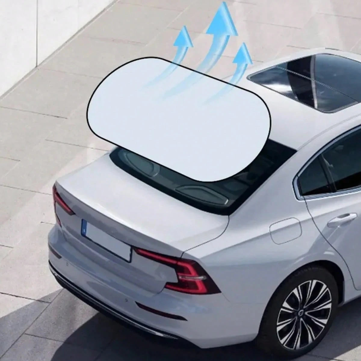 Car Sun Shade UV Protection Folding Auto Rear Window Sunshade Universal Car Window Visor With Suction Cups