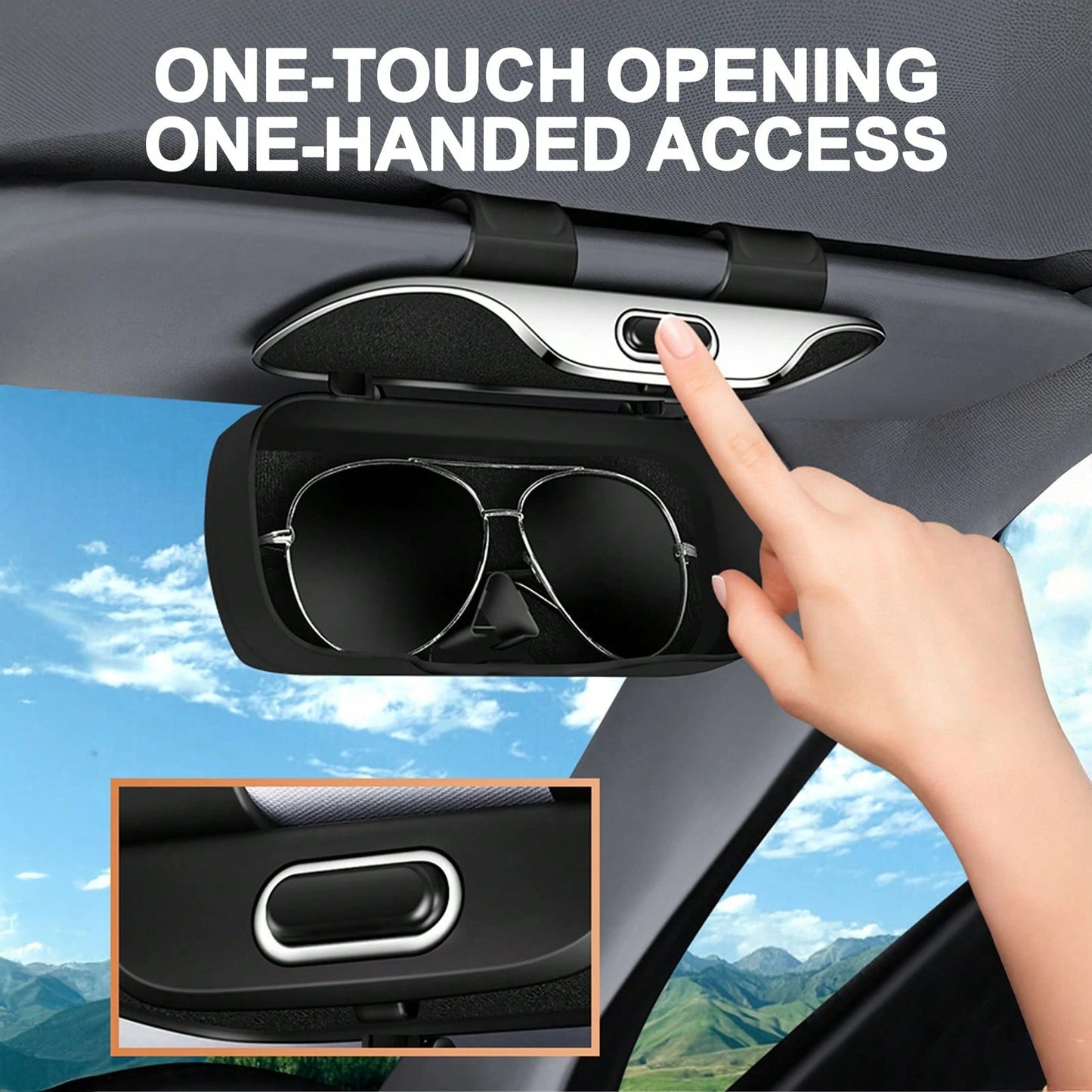 Car Sun Visor Sunglasses Holde Universal Auto Eyeglasses Organizer Box Fits All Glasses And Sunglasses