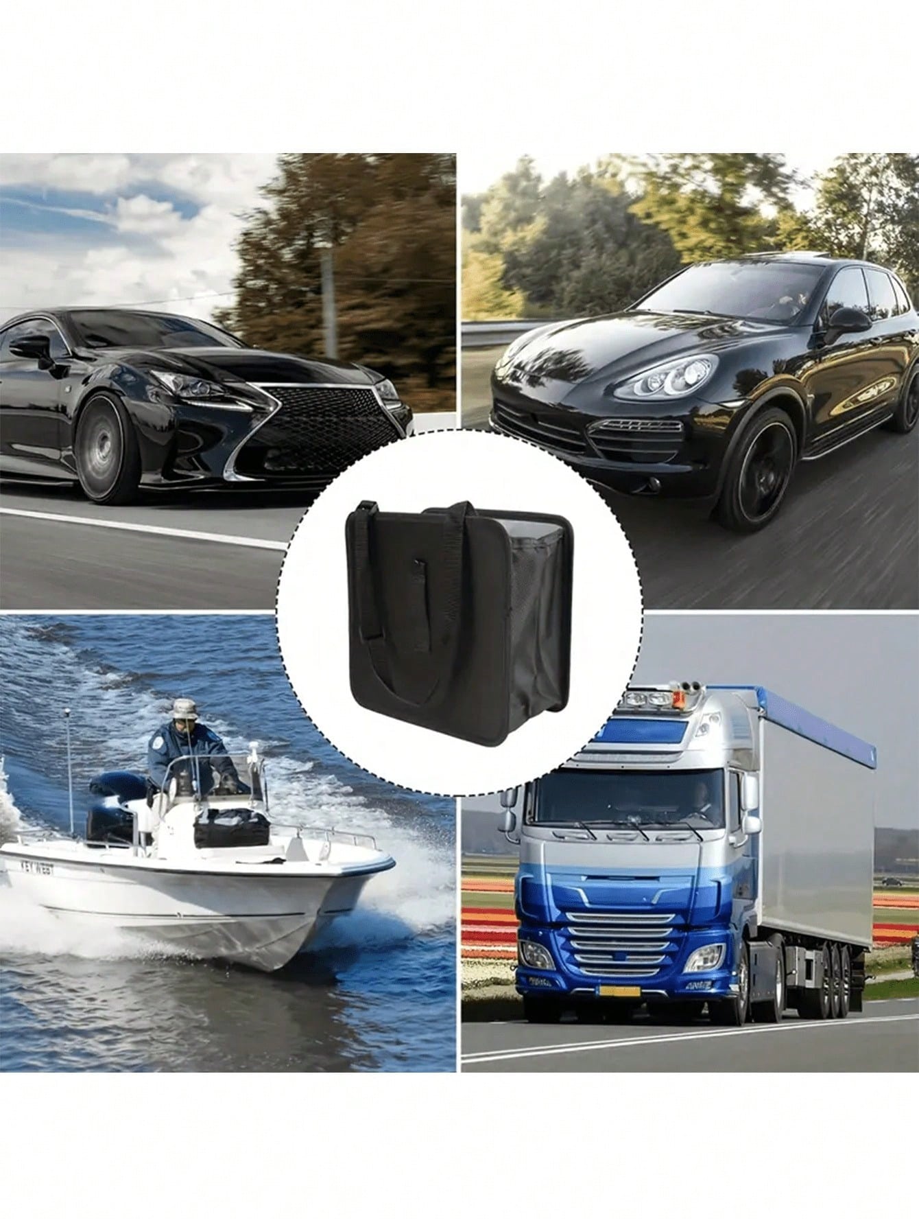 Car Trash Can- Armrest Hanging Trash Basket, 2 Gallon Waterproof Black Trash Bin- Suitable For Car Interior- Fits All Car Models- Multi-Functional Practical Car Interior Storage Bag