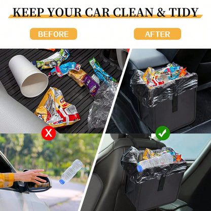 Car Trash Can, Leak-Proof Waterproof Garbage Can, Foldable Portable Car Trash Bag, Compact Car Trash Can, Designed For Organizing Trash And Keeping The Car Interior Clean During Travel
