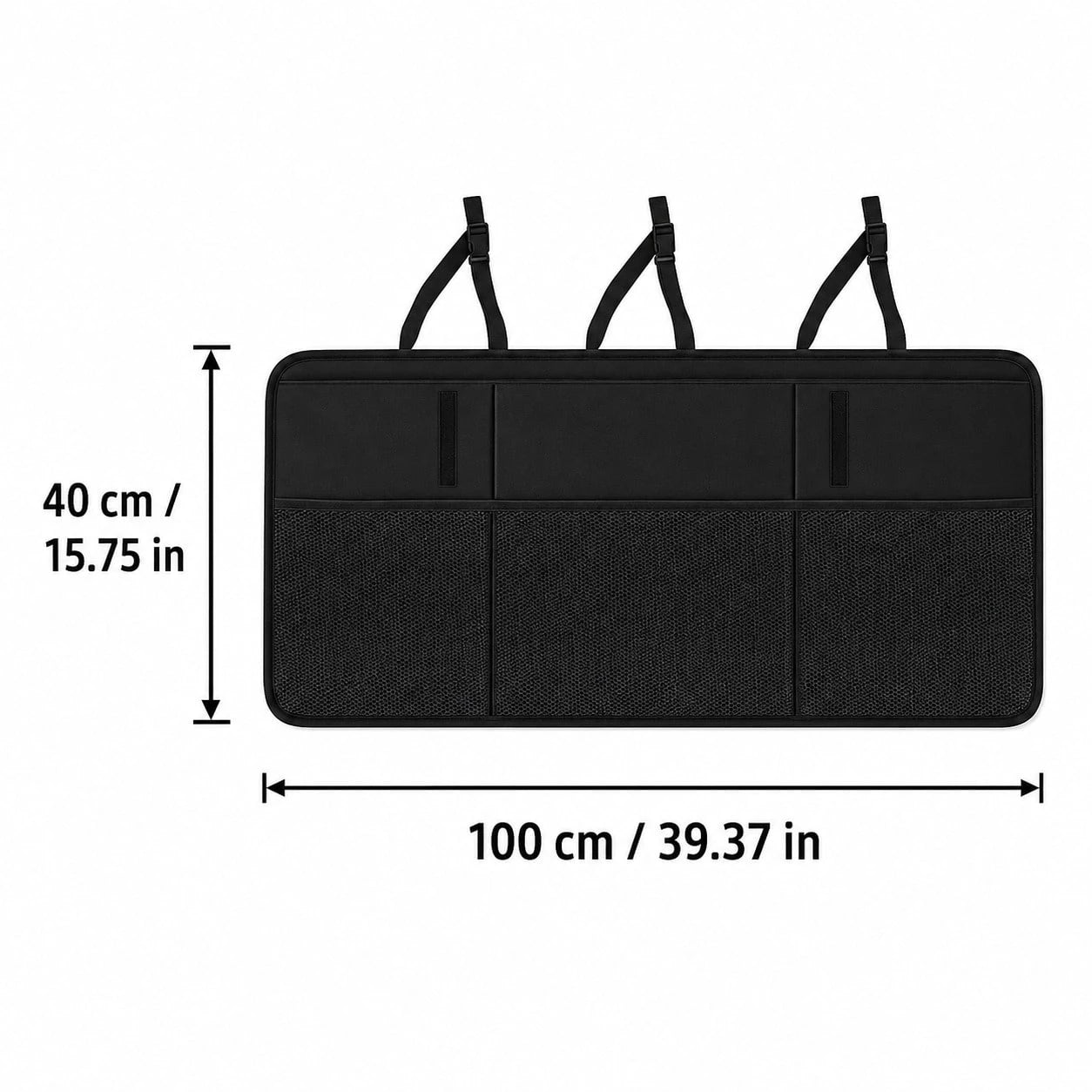 Car Trunk Seat Back Hanging Multi-Function Storage Bag, Large Capacity Partitioned Storage Mesh Pockets, Car Organizer Bag For SUV, Sedan, Travel, Camping, Daily Storage And Organization