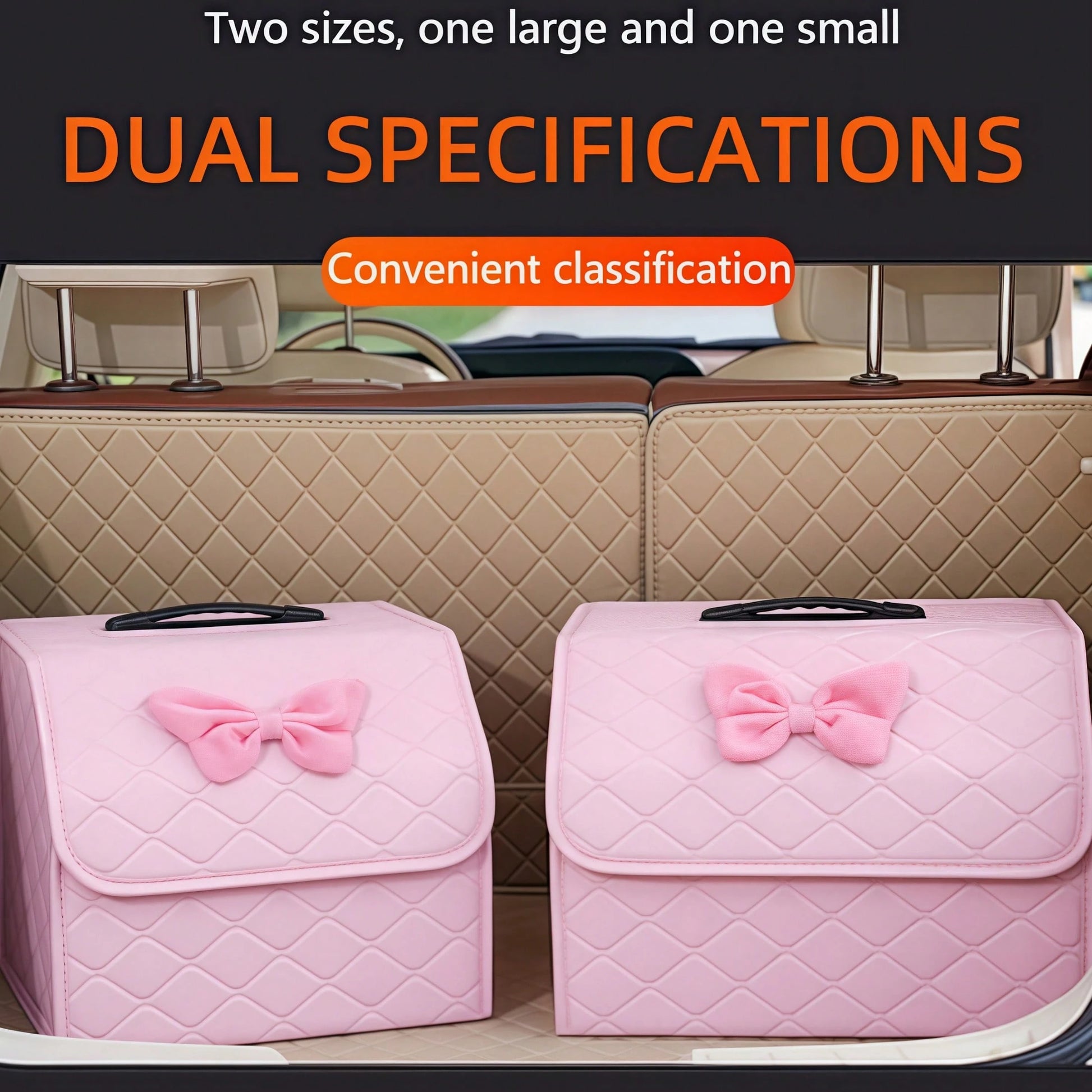 Car Trunk Storage Box Leather Multifunctional Vehicle Foldable Storage Box Organizer Car Interior Accessories