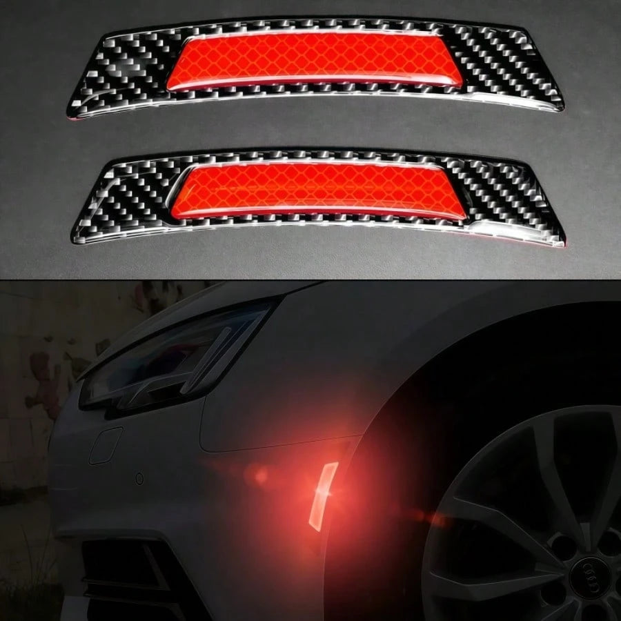Car Wheel Arch Anti-Scratch Sticker, Carbon Fiber Pattern Design, Reflective Effect, Effectively Protects Against Scratches And Collisions
