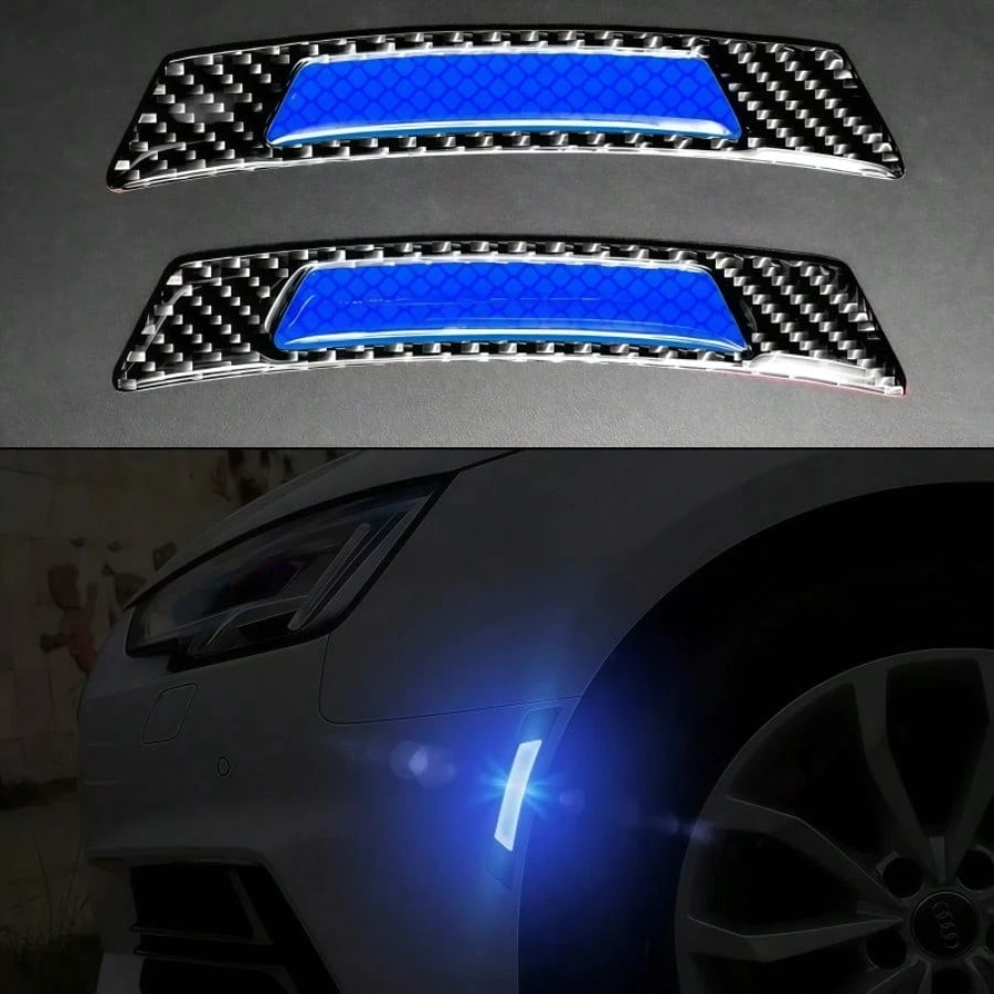 Car Wheel Arch Anti-Scratch Sticker, Carbon Fiber Pattern Design, Reflective Effect, Effectively Protects Against Scratches And Collisions
