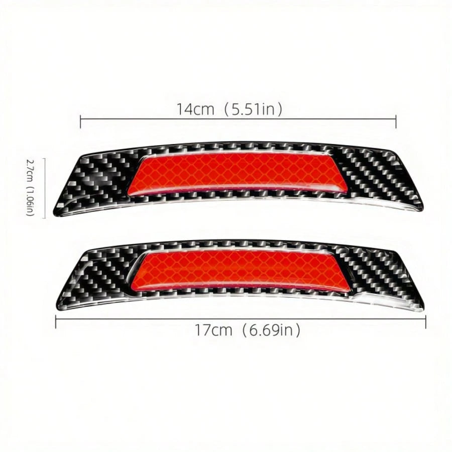 Car Wheel Arch Anti-Scratch Sticker, Carbon Fiber Pattern Design, Reflective Effect, Effectively Protects Against Scratches And Collisions