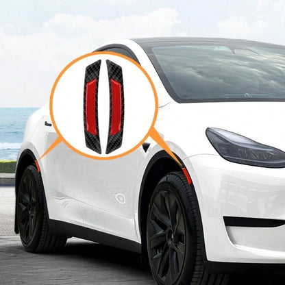 Car Wheel Arch Anti-Scratch Sticker, Carbon Fiber Pattern Design, Reflective Effect, Effectively Protects Against Scratches And Collisions