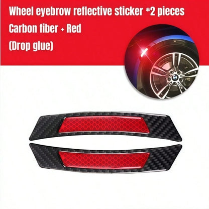 Car Wheel Arch Anti-Scratch Sticker, Carbon Fiber Pattern Design, Reflective Effect, Effectively Protects Against Scratches And Collisions