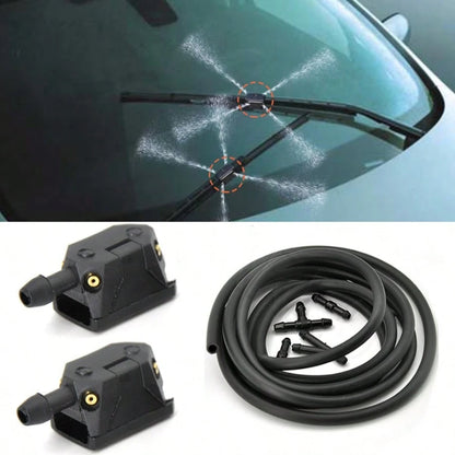 Car Windshield Wiper Blade Washer Spray Nozzle Adjustable 4-Way Spout Upgrade Installed On 8mm/ 9mm Arm Car Accessories