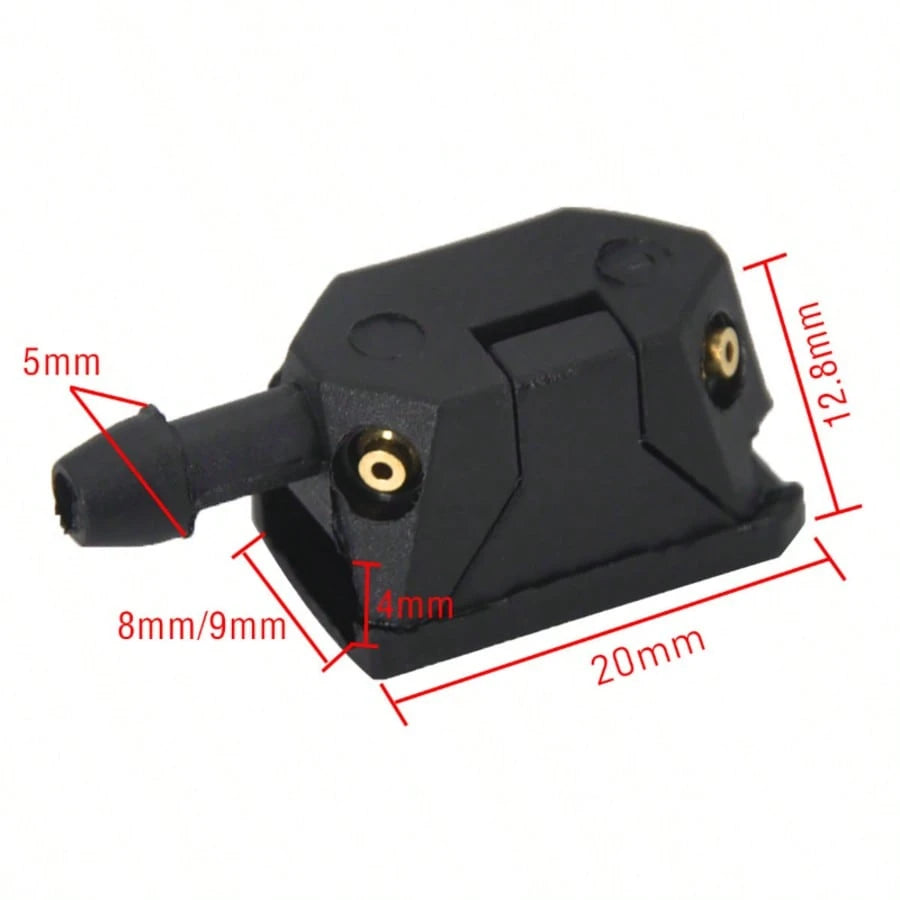 Car Windshield Wiper Blade Washer Spray Nozzle Adjustable 4-Way Spout Upgrade Installed On 8mm/ 9mm Arm Car Accessories