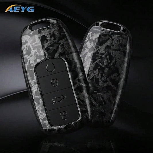 Carbon Fiber Style ABS Car Key Case Cover Compatible With Chery Tiggo 8 Pro Tiggo 8 Plus New 5 Plus 7 Pro Chery Tiggo 7 Pro Max Omoda 5 C5 Modod Protective Holder