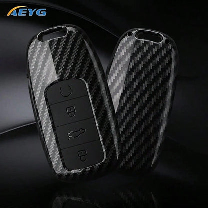 Carbon Fiber Style ABS Car Key Case Cover Compatible With Chery Tiggo 8 Pro Tiggo 8 Plus New 5 Plus 7 Pro Chery Tiggo 7 Pro Max Omoda 5 C5 Modod Protective Holder