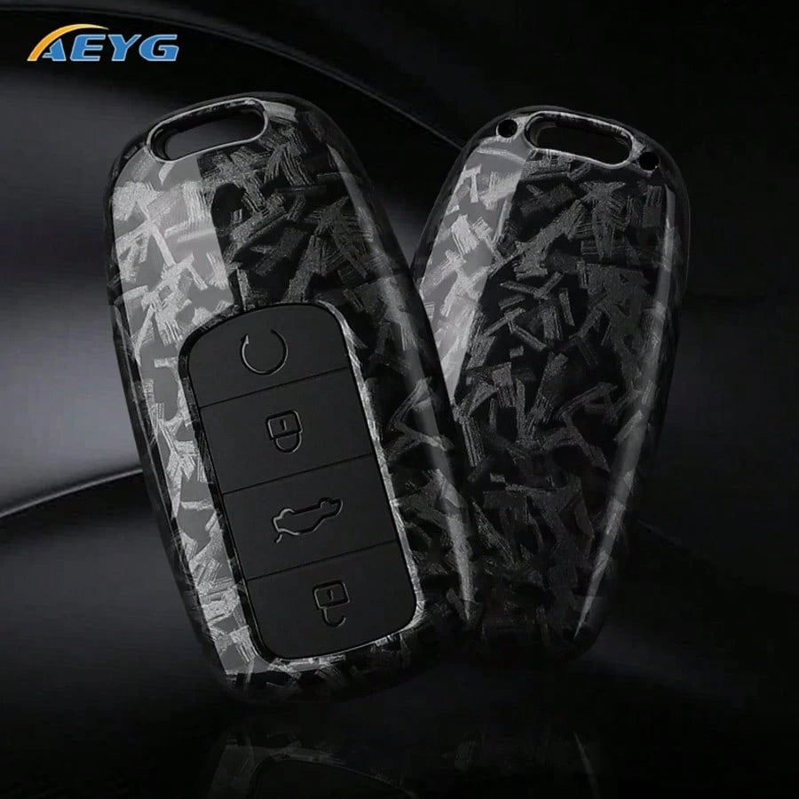 Carbon Fiber Style ABS Car Key Case Cover Compatible With Chery Tiggo 8 Pro Tiggo 8 Plus New 5 Plus 7 Pro Chery Tiggo 7 Pro Max Omoda 5 C5 Modod Protective Holder