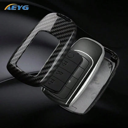 Carbon Fiber Style ABS Car Key Case Cover Compatible With Chery Tiggo 8 Pro Tiggo 8 Plus New 5 Plus 7 Pro Chery Tiggo 7 Pro Max Omoda 5 C5 Modod Protective Holder