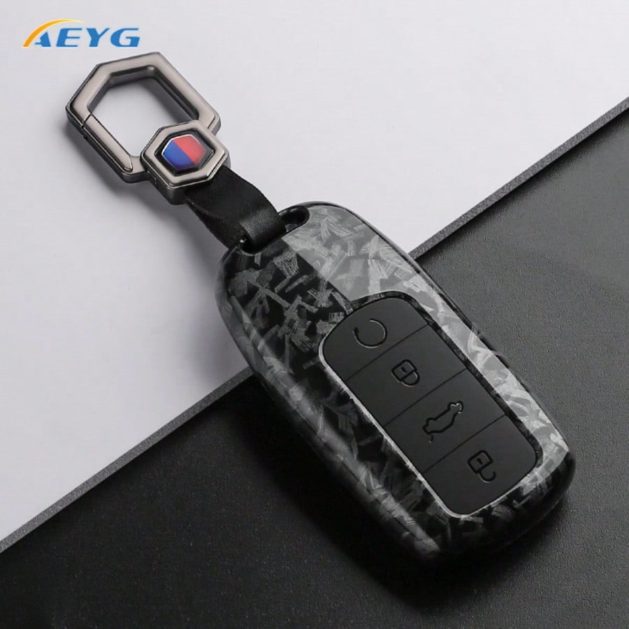 Carbon Fiber Style ABS Car Key Case Cover Compatible With Chery Tiggo 8 Pro Tiggo 8 Plus New 5 Plus 7 Pro Chery Tiggo 7 Pro Max Omoda 5 C5 Modod Protective Holder