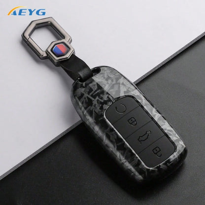 Carbon Fiber Style ABS Car Key Case Cover Compatible With Chery Tiggo 8 Pro Tiggo 8 Plus New 5 Plus 7 Pro Chery Tiggo 7 Pro Max Omoda 5 C5 Modod Protective Holder