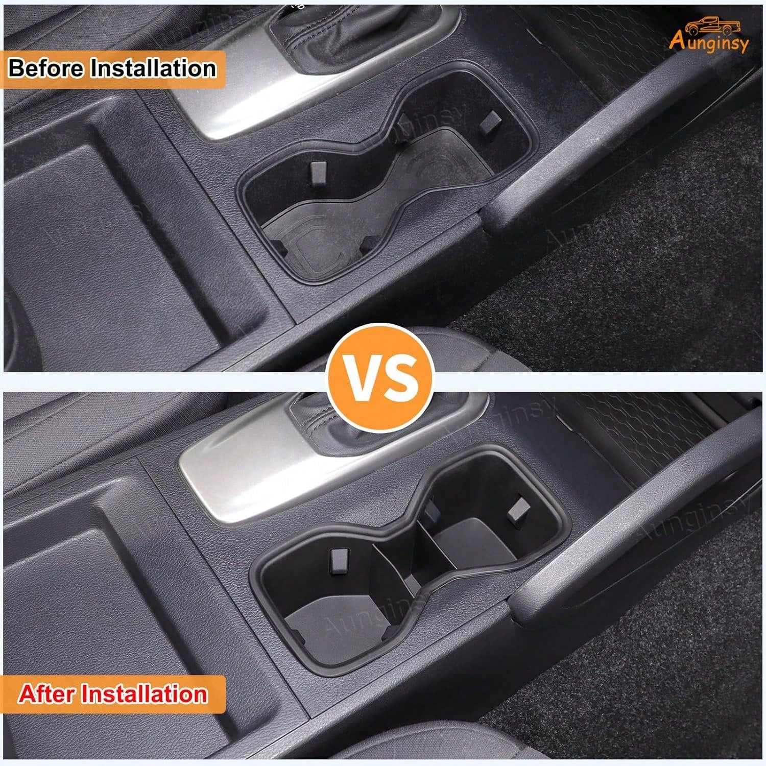 Center Console Cup Holder Inserts Compatible With 2022-2026 N/I/S/S/A/N Frontier, Non-Slip Cup Mat Organizer, Middle Armrest Drink Holder Protector Interior Accessories
