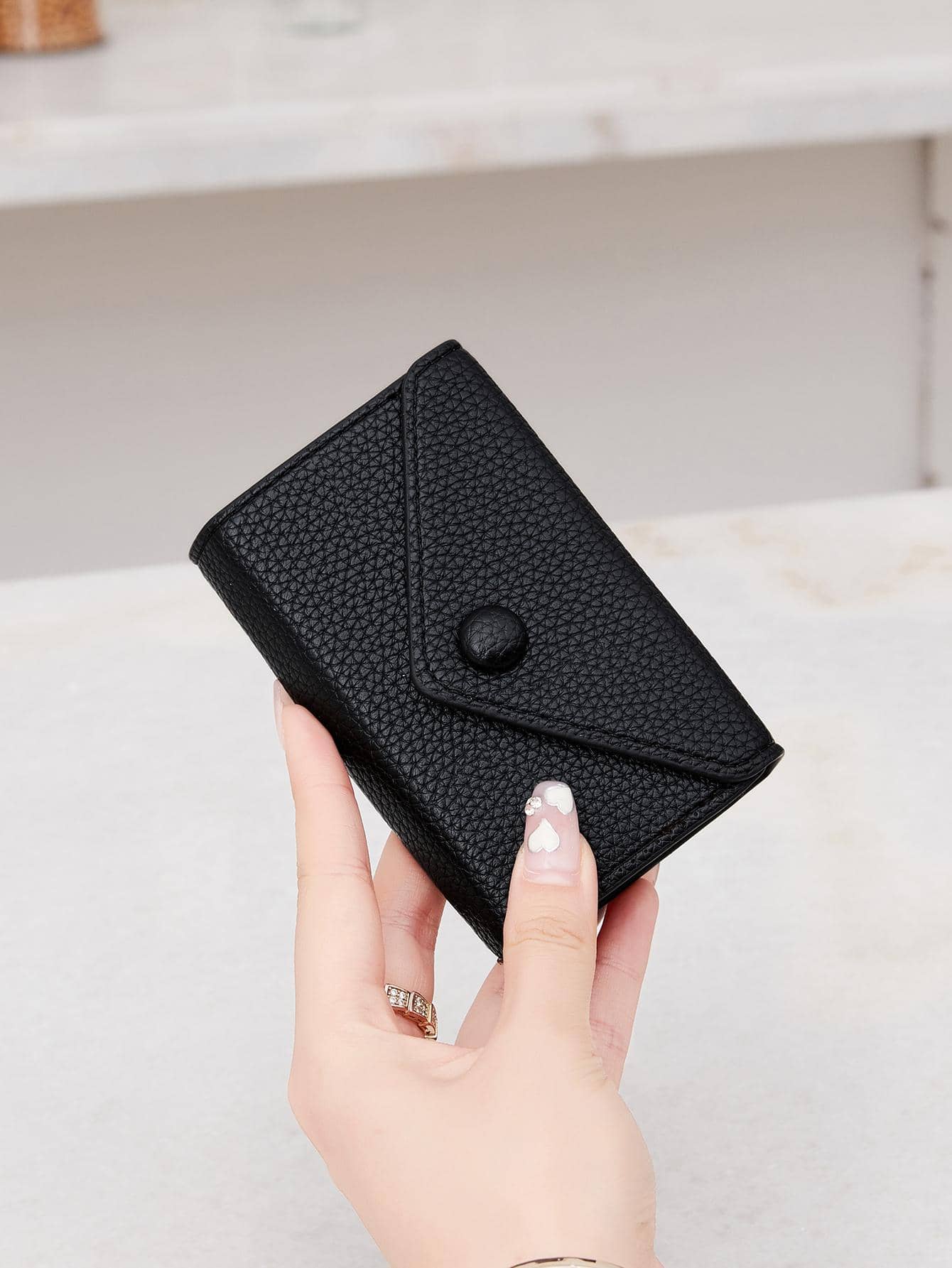 CHARM INFINITE RFID Anti-Theft New Style Wallet Litchi Grain Accordion Card Holder Lightweight Portable Minimalist Small Card Wallet