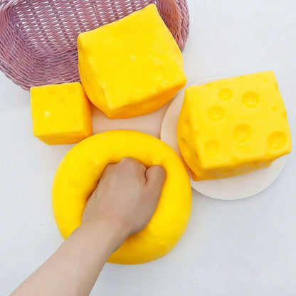 Cheese Shaped Cube Block Squeeze Toy, NeeD0h Squishies, Squishy, Squishy Toys, Squishy Finger Squeeze Toy, Squishy Stress Ball, Slow Rising Food Squishies, Stress Relief Toy, Easy Carry Multi-Use Soft